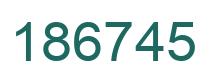 Number 186745 green image