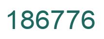 Number 186776 green image
