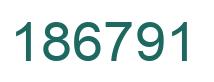 Number 186791 green image