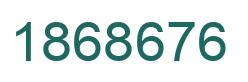 Number 1868676 green image