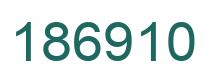 Number 186910 green image