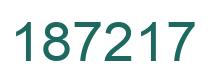 Number 187217 green image