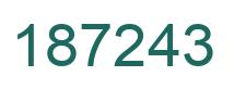 Number 187243 green image