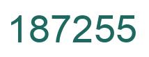 Number 187255 green image