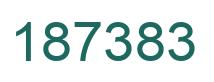 Number 187383 green image