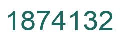 Number 1874132 green image
