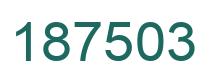 Number 187503 green image