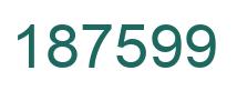 Number 187599 green image
