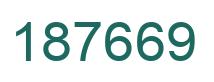 Number 187669 green image