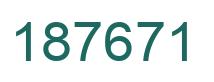 Number 187671 green image