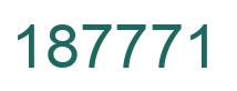 Number 187771 green image