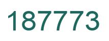 Number 187773 green image