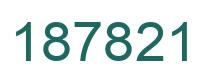 Número 187821 imagen verde