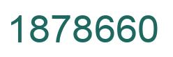 Number 1878660 green image