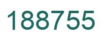 Number 188755 green image
