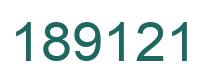 Number 189121 green image