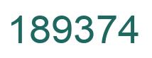 Number 189374 green image