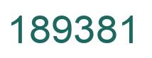 Number 189381 green image