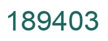 Número 189403 imagen verde