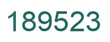 Number 189523 green image