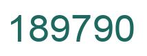 Number 189790 green image