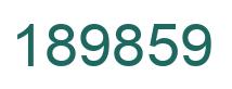 Number 189859 green image