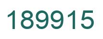 Number 189915 green image