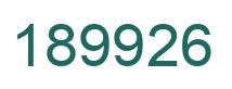 Number 189926 green image
