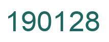 Number 190128 green image