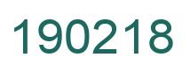 Number 190218 green image