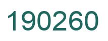 Number 190260 green image