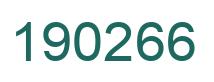 Number 190266 green image
