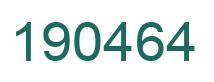 Number 190464 green image