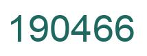 Number 190466 green image