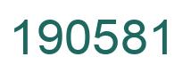 Number 190581 green image