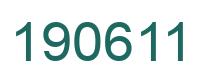 Number 190611 green image
