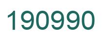 Number 190990 green image