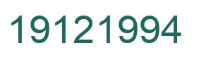 Number 19121994 green image