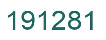 Number 191281 green image