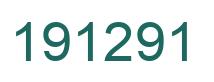 Number 191291 green image