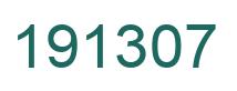 Number 191307 green image