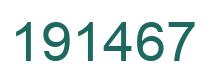Number 191467 green image