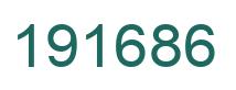 Number 191686 green image