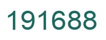 Number 191688 green image