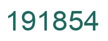Number 191854 green image