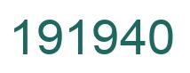 Number 191940 green image