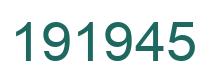 Number 191945 green image