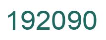 Number 192090 green image