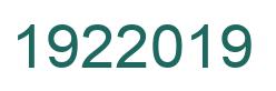 Number 1922019 green image