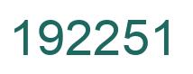 Number 192251 green image